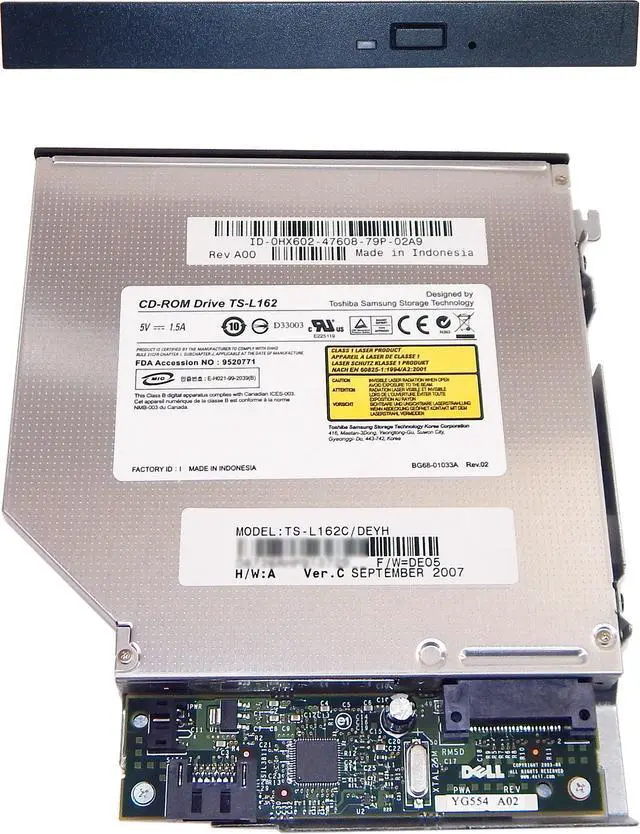 Alt view image 2 of 2 - Dell TS-L162 Slim with Tray 24x SATA Drive HX602 TS-L162C/DEYH w / YG554 Assembly