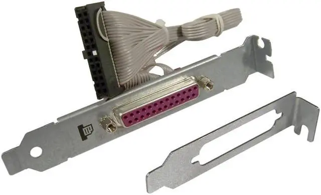 Alt view image 6 of 6 - HP Parallel Port Adapter w LP Bracket 462537-001 DB-25-F with Low Profile Kit