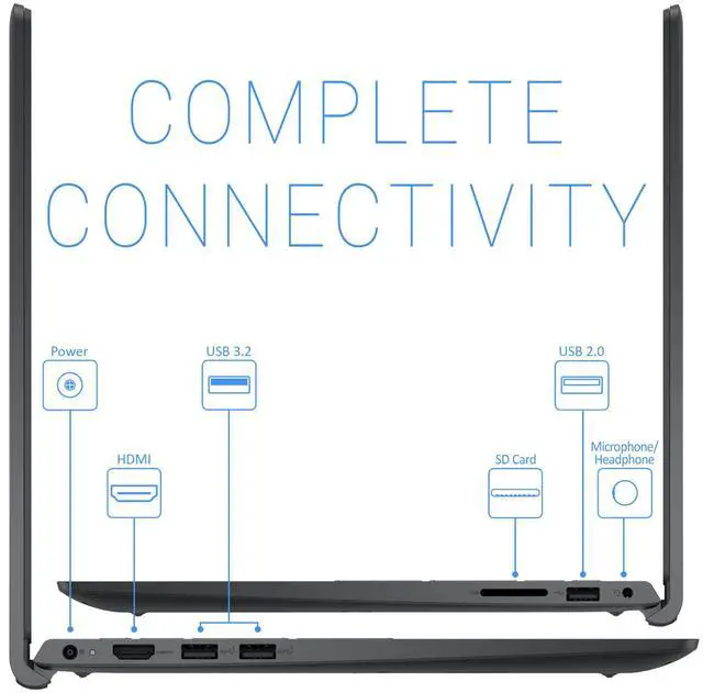 Alt view image 6 of 14 - Dell Inspiron 3511 Laptop, 15.6" FHD Display, Intel Core i5-1035G1 Upto 4.2GHz, 16GB RAM, 256GB NVMe SSD, HDMI, Card Reader, Wi-Fi, Bluetooth, Windows 11 Home