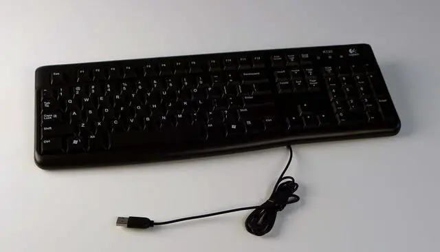 Alt view image 3 of 3 - Logitech K120 Sturdy Low Profile Spill Resistant 104-Key USB Keyboard - Black