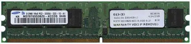 Main image of Samsung M378T6553BZ0-KCCDS 512MB 240p PC2-3200 CL3 8c 64x8 DDR2-