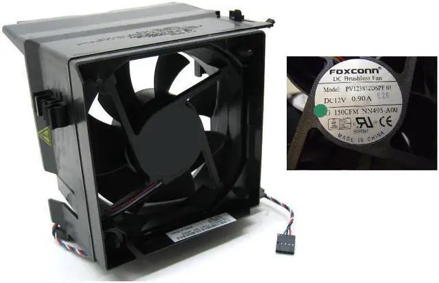 Main image of Dell NN495-A00 fan 12V with 4 wire 5 pin  & shroud