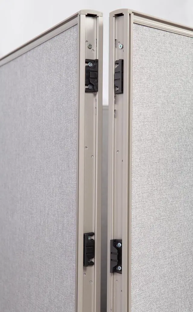 Alt view image 6 of 7 - GOF Freestanding Workstation Cubicle, Privacy Wall Partition, Large Room Divider for Office, School, Library, and to Create Any Private Work Areas (6'D x 6'W x 4'H)