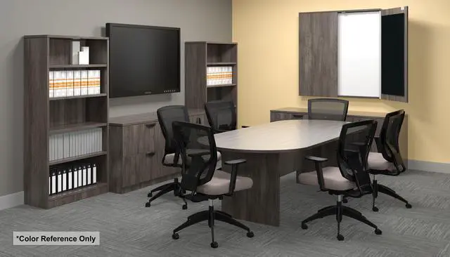 Alt view image 4 of 4 - GOF 10 FT Racetrack Conference Table for Home Office, School, Workplace, and Entertainment Room - Sturdy and Stable Table for Meetings with Laptops (Artisan Gray)