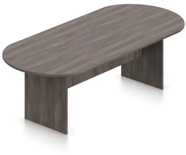 Alt view image 2 of 7 - GOF 8 FT Racetrack Conference Table w/ 6 Chairs Set for Home Office, School, Library, Board Room, Meeting Room, Break Room - Sturdy Table & Comfortable Chairs for Meetings with Laptops (Artisan Gray)