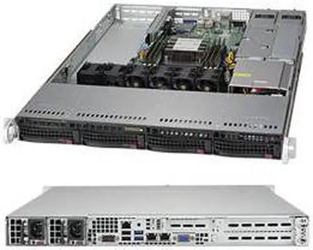 Alt view image 7 of 7 - Supermicro System SYS-5019P-WTR 1U Intel Xeon C622 4 x 3.5 inch Hot-Swap SATA PCI Express Brown Box, For Customized Please Contact with Newegg B2B.