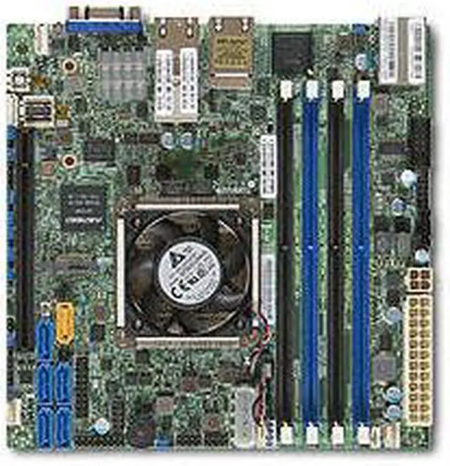 Alt view image 2 of 6 - Supermicro X10SDV-TLN4F Server Motherboard - Intel Chipset - Socket BGA-1667 - Intel Xeon D-1540 Octa-core (8 Core) 2 GHz - 1 x Bulk packaging -