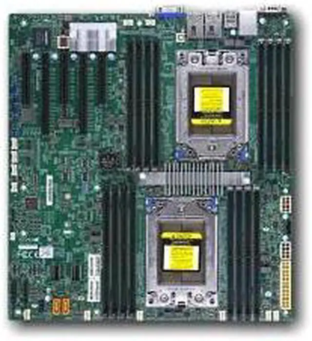 Alt view image 2 of 4 - Supermicro Motherboard MBD-H11DSI-NT-B Dual AMD EPYC 7000-series SP3 SoC PCIe