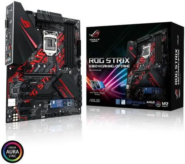 Alt view image 8 of 8 - ASUS ROG STRIX B360-H GAMING/OPTANE LGA 1151 (300 Series) Intel B360 HDMI USB 3.1 ATX Intel Motherboard