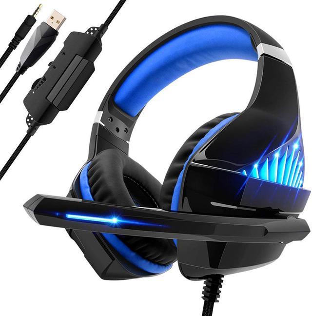 Beexcellent Gaming Headset f?r PC Xbox One, LED Licht Bass Sourround Gaming Kopfh?rer mit Mikrofon f?r Mac NS PSP Tablet - Newegg.com
