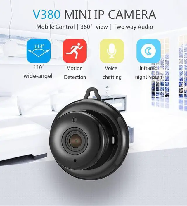 Alt view image 6 of 6 - Home Security V380 2.1mm Lens 720P Wireless Mini WIFI Night Vision Smart IP Camera Auto Onvif Monitor Baby Monitor Surveillance