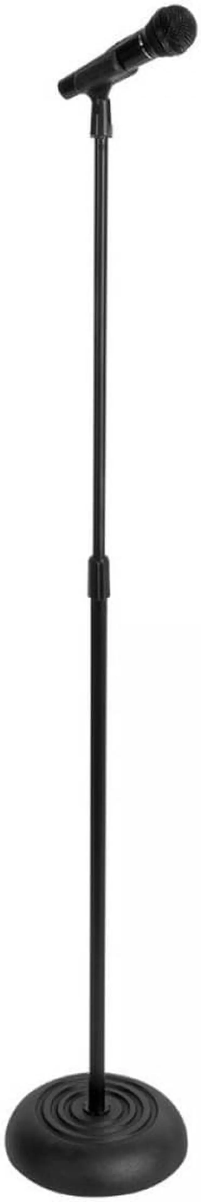 Alt view image 5 of 15 - On Stage MS7201B Round Base Mic Stand 72030