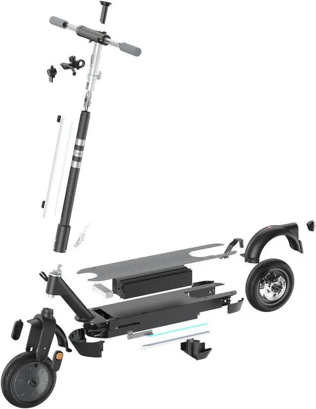 Alt view image 6 of 6 - OKAI ES30 Neon Pro Foldable Electric Scooter - Black - 50 Miles Range & 20MPH