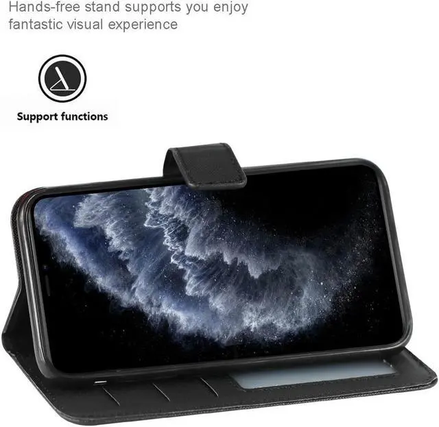 Alt view image 4 of 5 - Reiko Apple iPhone 11 Pro 3-In-1 Wallet Case In Black