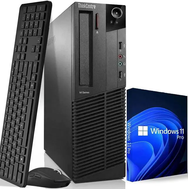 Main image of Lenovo ThinkCentre SFF Desktop Computer PC, Intel Quad Core i5-4570 upto 3.60GHz, 16GB DDR3 Ram, 256GB SSD, Wi-Fi, Keyboard & Mouse, Windows 11 Professional (Refurbished)