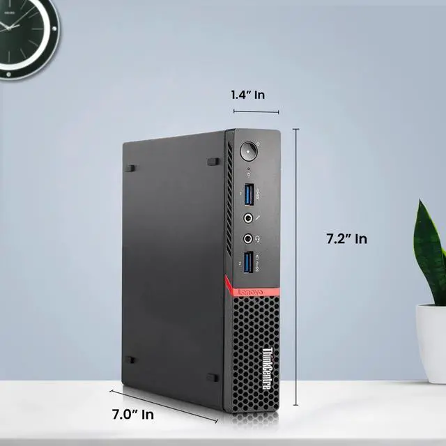Alt view image 4 of 6 - Lenovo ThinkCentre M700 Mini Computer PC Intel Quad Core i5-6500T, 16GB DDR4 Ram, 512GB SSD, Keyboard & Mouse, Wi-Fi, Windows 11 Professional (Renewed)