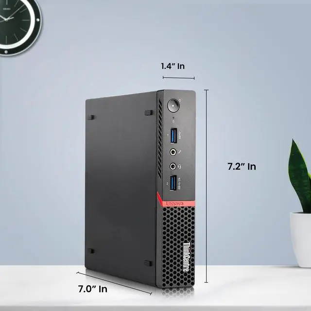 Alt view image 3 of 6 - Lenovo ThinkCentre M900 Mini Computer PC Intel Quad Core i5-6500T, 16GB DDR4 Ram, 512GB SSD, Dual 22 Inch Monitor, Keyboard & Mouse, Wi-Fi, Windows 11 Professional (Renewed)