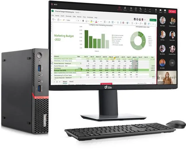 Main image of Lenovo ThinkCentre M900 Mini Computer PC Intel Quad Core i5-6500T, 16GB DDR4 Ram, 1TB SSD, 22 Inch Monitor, Keyboard & Mouse, Wi-Fi, Windows 11 Professional (Renewed)