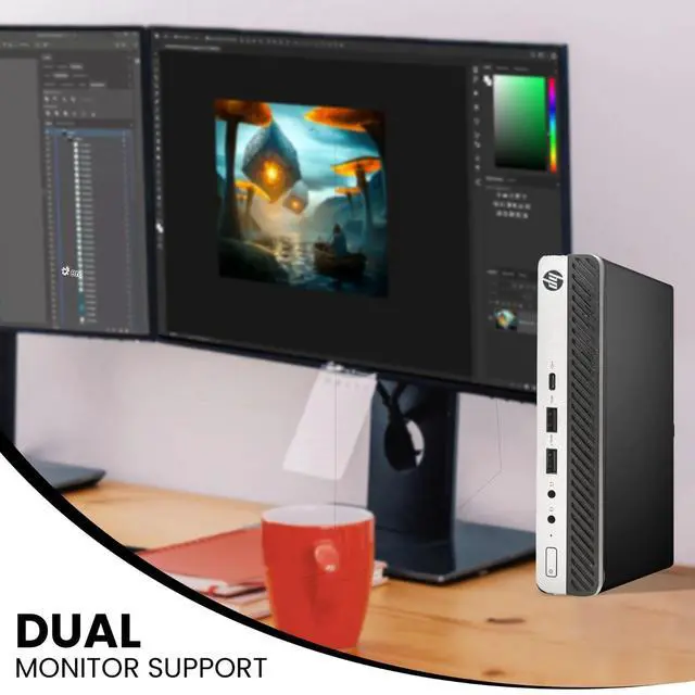 Alt view image 5 of 7 - HP 600 G4 Tiny Desktop Computer PC, Intel Hexa Core i5-8500T upto 3.50GHz, 16GB DDR4 Ram, 512GB NVMe, Wi-Fi, Wireless Keyboard & Mouse, Windows 11 Professional (Refurbished)