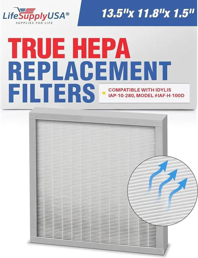 Alt view image 2 of 2 - Replacement HEPA Filter fits Idylis Air Purifiers IAP-10-280, Model # IAF-H-100D
