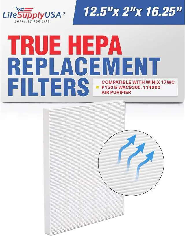 Alt view image 2 of 2 - Replacement HEPA Filter fits Winix 17WC Air Purifier P150 & WAC9300 114090