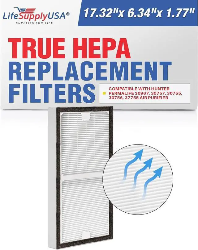 Alt view image 2 of 2 - Replacement HEPA Filter fits Hunter Permalife 30967, 30757, 30755, 30756, 37755