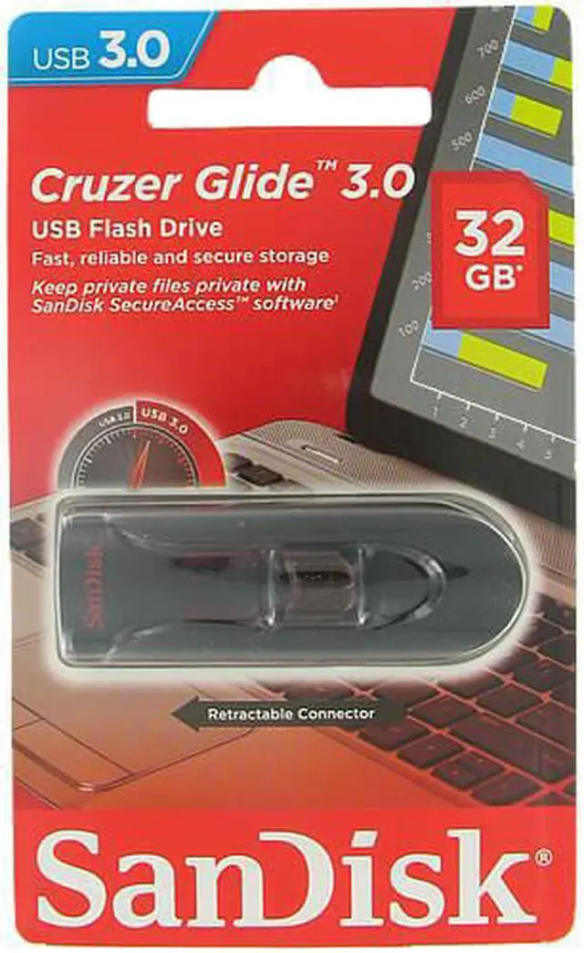 Alt view image 3 of 4 - SanDisk 32GB Cruzer Glide USB 3.0 Flash Drive