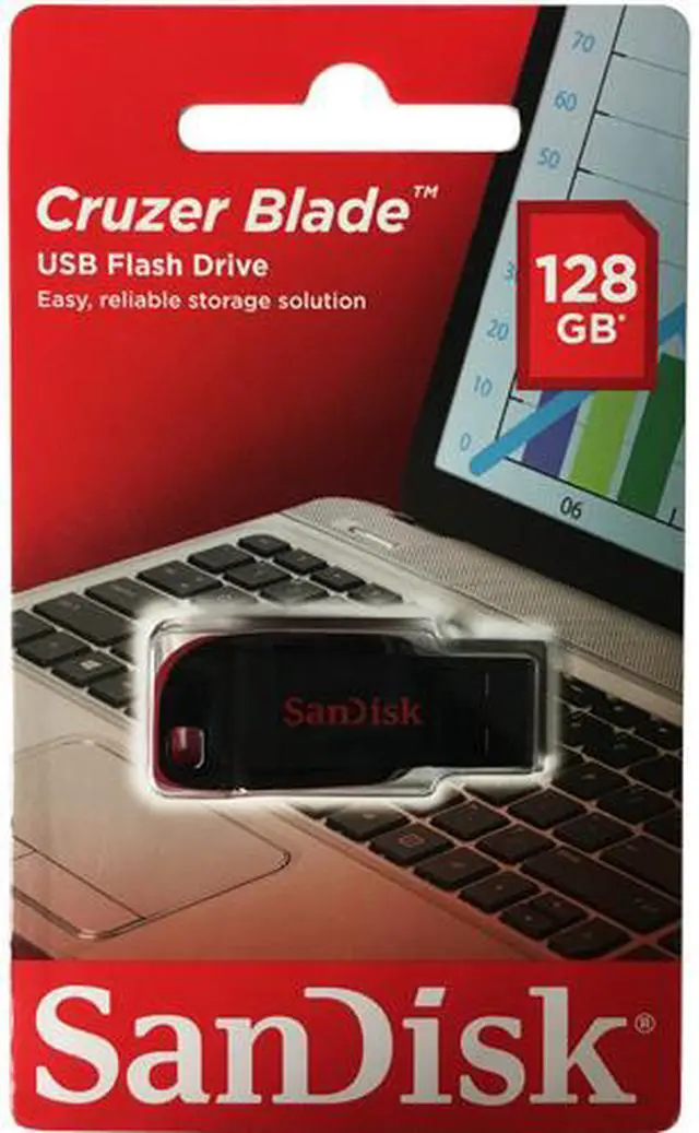 Alt view image 15 of 20 - SanDisk 128GB Cruzer 128G Blade SDCZ50 USB 2.0 SDCZ50-128G Flash Pen Drive CZ50 with USB Lanyard