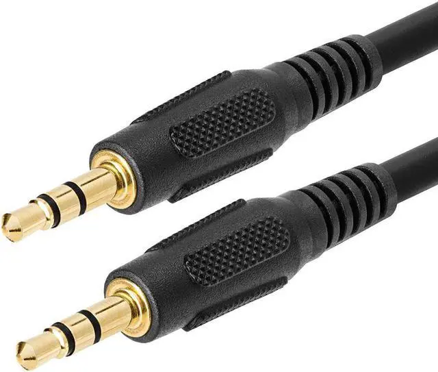 Main image of Cmple - 3.5mm Aux Audio Cable Stereo 12 ft AUX Cable Male to Male Speaker Cable Auxiliary Cord Adapter for Car, Phone, Headphones - Black