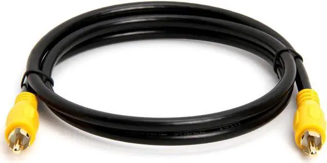 Alt view image 2 of 3 - Cmple - 3FT RCA Subwoofer Cable (1 RCA Male to 1 RCA Male Composite Audio/Video Cord) S/PDIF Coaxial Cable, Digital Aud