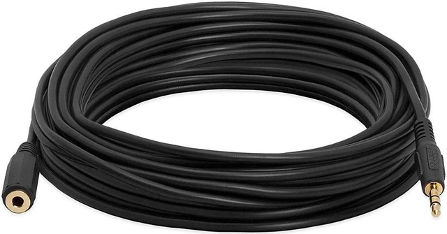Alt view image 2 of 7 - Cmple - Headphone Extension Cable 50 ft 3.5mm AUX Extension Cord Male to Female Stereo Audio Adapter Cable, 1/8 TRS Aux Extender Cable - Black