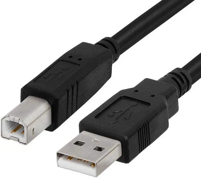 Main image of Cmple - USB Printer Cable 10ft Male to Male USB 2.0 A to B Cable USB Type B Printer Scanner Cable Compatible with Inkjet Printer, Laser Printer, Copier Machine, DAC, Piano - Black