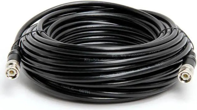 Alt view image 2 of 3 - Cmple RG59U 50 Feet BNC Male to BNC Male, 75 Ohm, Coaxial BNC to BNC Video Cable, 50FT Black