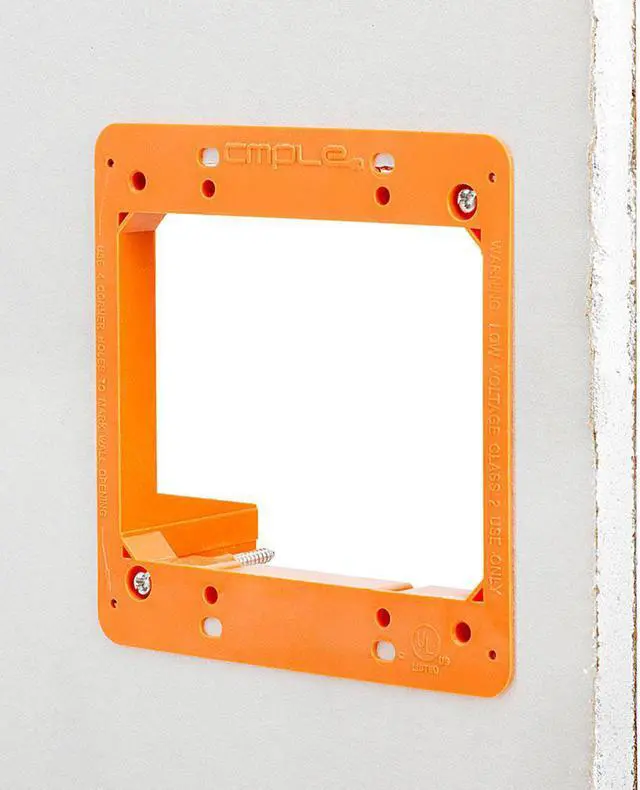 Alt view image 3 of 8 - Cmple - Low Voltage Mounting Bracket 2 Gang Multipurpose Drywall Mounting Wall Plate Bracket  Dual Gang