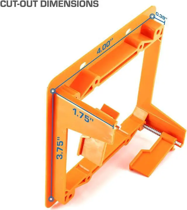 Alt view image 4 of 8 - Cmple - Low Voltage Mounting Bracket 2 Gang Multipurpose Drywall Mounting Wall Plate Bracket  Dual Gang