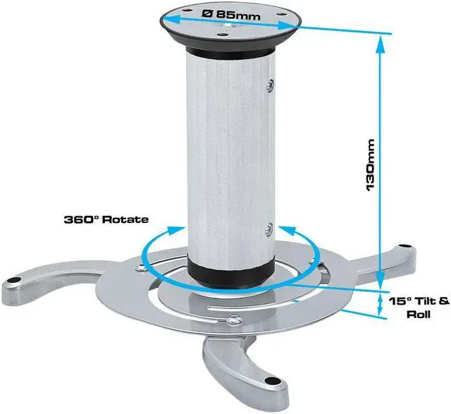 Alt view image 4 of 7 - Cmple - Projector Ceiling Mount (Max 22Lbs) - SILVER