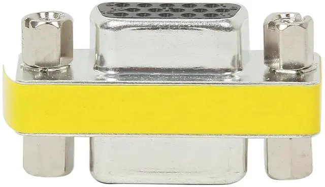 Alt view image 2 of 4 - Cmple - 15-Pin VGA Female to Female Adapter, HD15 F/F SVGA Mini Gender Changer Coupler for Monitor, Projector, PC