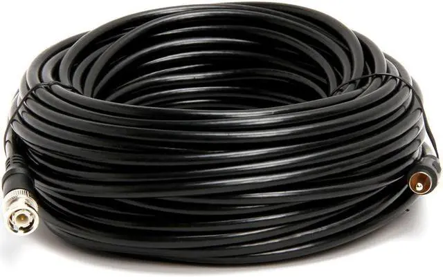 Alt view image 2 of 3 - Cmple RG59U 75 Feet BNC Male to RCA Male, 75 Ohm, Coaxial BNC to RCA Video Cable, Black, (455-N)