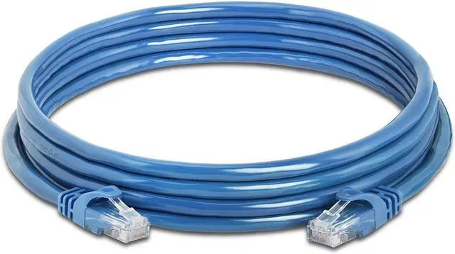 Alt view image 2 of 6 - Cmple - [2 PACK] 10 Feet Cat6 Ethernet Patch Cable, 10Gbps Cat6 Network Cord with Snagless RJ45 Connectors, 10 Gigabit Computer Internet LAN Cable - Blue