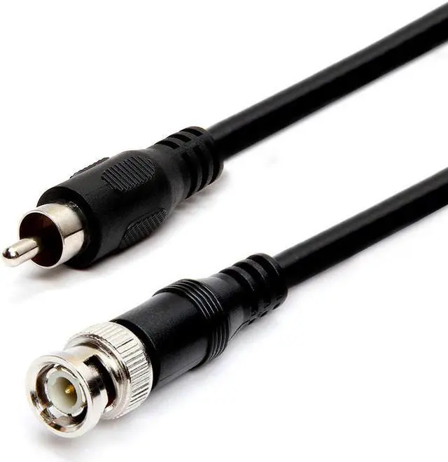 Main image of Cmple RG59U 75 Feet BNC Male to RCA Male, 75 Ohm, Coaxial BNC to RCA Video Cable, Black, (455-N)