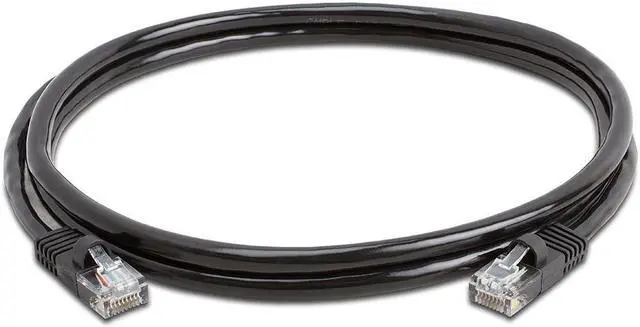 Alt view image 2 of 7 - Cmple - [2 PACK] 5 Feet Cat5e Ethernet Cable, Network Patch Cord, LAN Cable with RJ45 Connectors, Cat 5 Wire for Fast Internet, 1 Gigabit Router Cable - Black