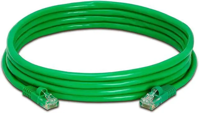 Alt view image 2 of 7 - Cmple - [5 PACK] 10 Feet Cat5e Cable, Ethernet Patch Cord, Green Cat5 Wire for Fast Internet, RJ45 Connectors, LAN Network Internet Cord, Modem Router Cable