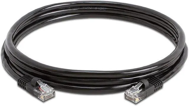 Alt view image 2 of 7 - Cmple - [2 PACK] 7 Feet Cat5e Ethernet Cable, Network Patch Cord, LAN Cable with RJ45 Connectors, Cat 5 Wire for Fast Internet, 1 Gigabit Router Cable - Black