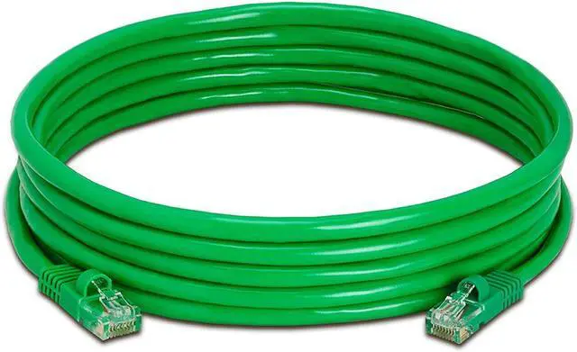 Alt view image 2 of 7 - Cmple - [20 PACK] 15 Feet Cat 5 Ethernet Patch Cable , 1 Gbps LAN Network Cord, Green Cat5e Wire, RJ-45 Connectors, 350 MHz UTP Computer Internet Cable