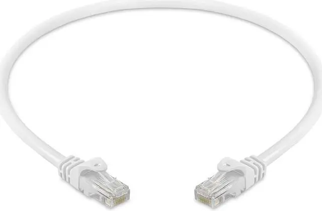 Alt view image 2 of 7 - Cmple - [2 PACK] 1.5 Feet Cat6 Ethernet Patch Cable, 10Gbps Cat6 Network Cord with Snagless RJ45 Connectors, 10 Gigabit Computer Internet LAN Cable - White