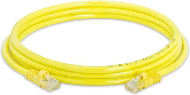 Alt view image 2 of 7 - Cmple - [2 PACK] 7 Feet Cat5e Ethernet Cable, Network Patch Cord, LAN Cable with RJ45 Connectors, Cat 5 Wire for Fast Internet, 1 Gigabit Router Cable - Yellow