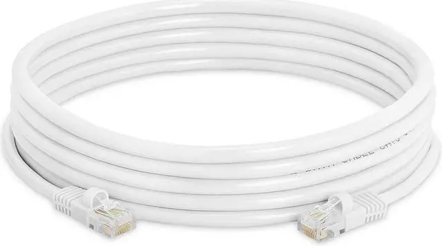 Alt view image 2 of 7 - Cmple - [2 PACK] 15 Feet Cat5e Ethernet Cable, Network Patch Cord, LAN Cable with RJ45 Connectors, Cat 5 Wire for Fast Internet, 1 Gigabit Router Cable - White