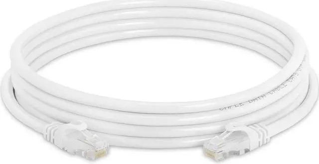 Alt view image 2 of 7 - Cmple - [2 PACK] 10 Feet Cat6 Ethernet Patch Cable, 10Gbps Cat6 Network Cord with Snagless RJ45 Connectors, 10 Gigabit Computer Internet LAN Cable - White