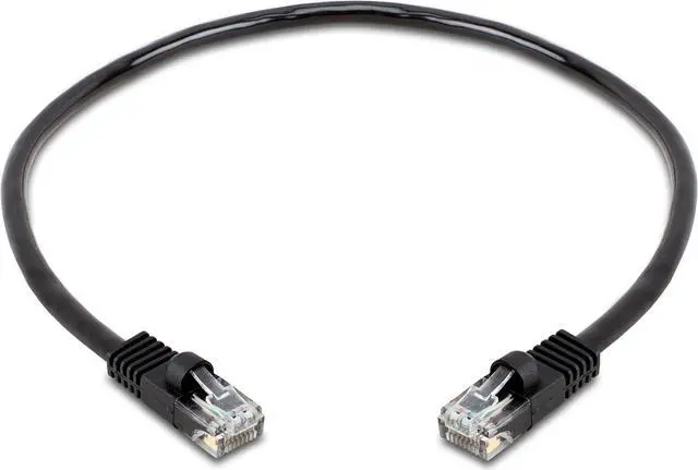 Alt view image 2 of 7 - Cmple - [2 PACK] 1.5 Feet Cat5e Ethernet Cable, Network Patch Cord, LAN Cable with RJ45 Connectors, Cat 5 Wire for Fast Internet, 1 Gigabit Router Cable - Black