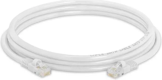 Alt view image 2 of 7 - Cmple - [2 PACK] 7 Feet Cat5e Ethernet Cable, Network Patch Cord, LAN Cable with RJ45 Connectors, Cat 5 Wire for Fast Internet, 1 Gigabit Router Cable - White